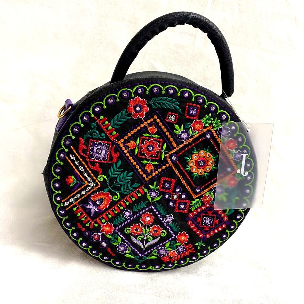 J. Junaid Jamshed BLACK REXINE HANDBAG | JJBL-24-066 FB/VENDO Strap Not Included - Picture 2 of 8
